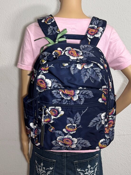 Vera Bradley Bancroft Backpack Nylon Seurat Floral NWT main image 4